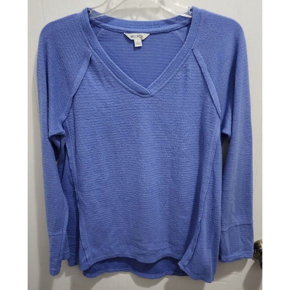 Lot of 2 Wildfox Women's Long Sleeve Tunic Sweater Tops Soft Thermal Pink/Blue S - Picture 8 of 15